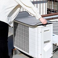 エアコン室外機遮熱パネル マグネット式  