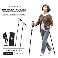 リュックに入るウォーキングポール 2本組